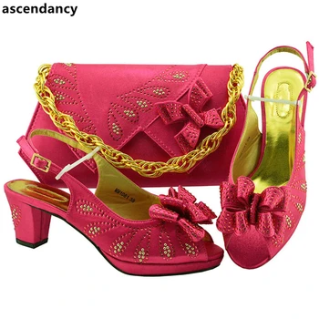 

New Arrival Italian Matching Shoe and Bag Set for Wedding Luxury Women Shoes Nigerian Shoes and Matching Bags High Heels Pumps