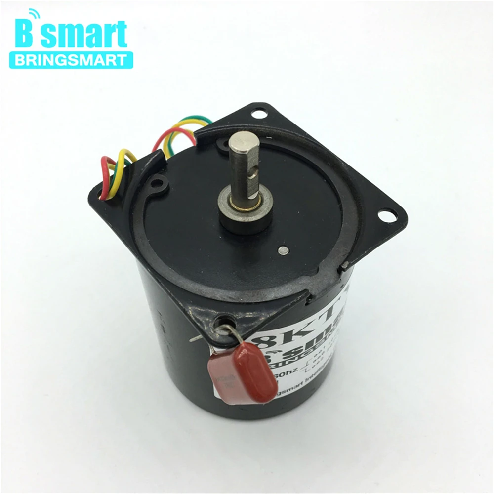 

Bringsmart 28W Micro Slow AC Motor Synchronous High Torque 2-60KG Reversible For Curtain Vending Machine BBQ Motor 68KTYZ