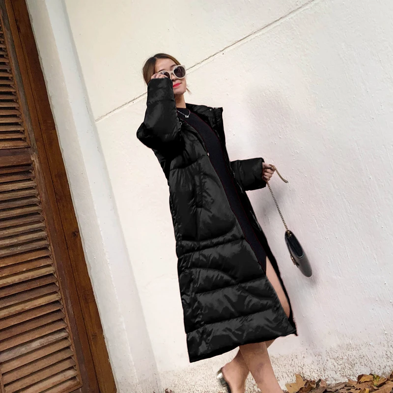 2018 New high quality Thick Slim Winter Down jacket coat Women Down jacket Fashion Plus size Hooded Female outerwear NW1038
