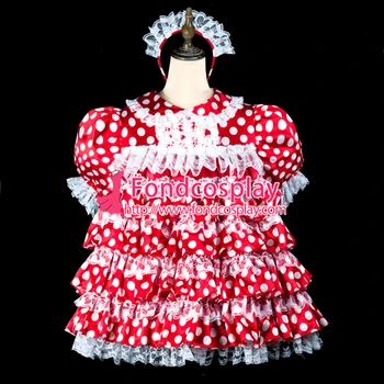 

Sissy maid satin dress lockable Uniform cosplay costume Tailor-made[G2414]