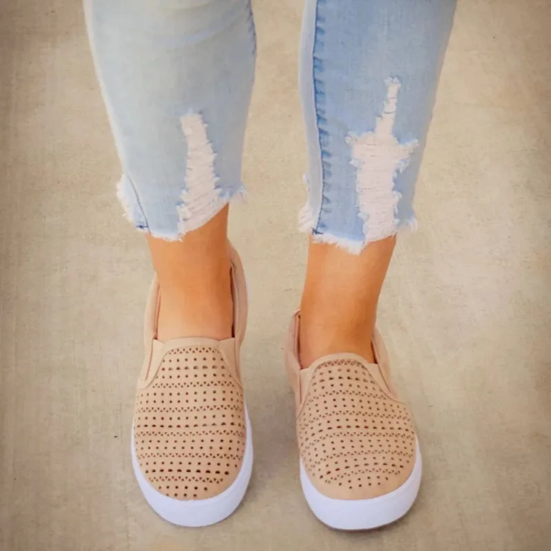 

2019 Autum Women Shoes Flats Slip On Sneakers Female Shoes Breathable Confortable Casual New Female Shallow Mesh Ladies Shoes