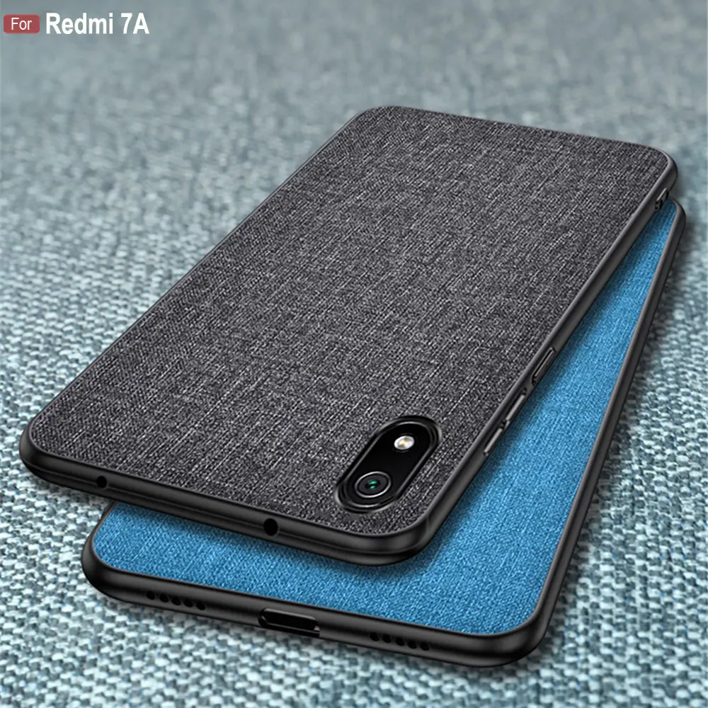 

xiaomi Redmi 7A Case on Redmi 7A Case 5.45 inch SLIM Fabric Skin Matte Protective Case on for Xiaomi Redmi 7A 7 A Cases Cover