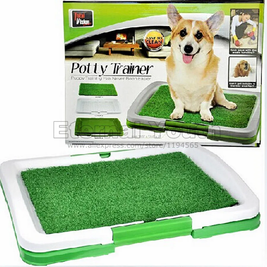 Portable Indoor Pet Dog Toilet Training Puppy Potty Pad Tray Loo