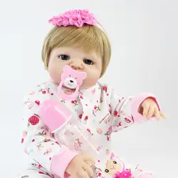 NPKCOLLECTION 22 "полный силиконовый для новорожденных реалистичные кукла реборн принцесса Baby Прекрасный Bebe живой Boneca водостойкие средства ухода