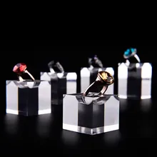 Лот из 5 шт. или 4 шт. прозрачная акриловая витрина для колец подставка кольцо демонстрационный стеллаж витрина Органайзер прозрачное кольцо держатель