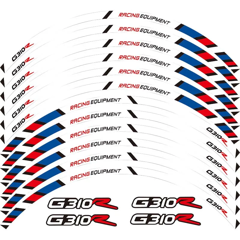 Высокое качество moto rcycles Светоотражающая наклейка moto rcycles наклейки на колеса светоотражающий обод мото полоса лента для BMW G310R 17'' - Цвет: 1