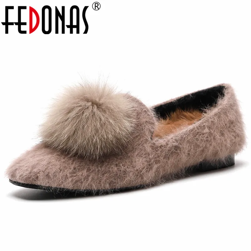 

FEDONAS Fashion Brand Women Slip On Low Heels Pumps Round Toe Cute Warm Autumn Party Wedding Shoes Woman Ladies Basic Pumps