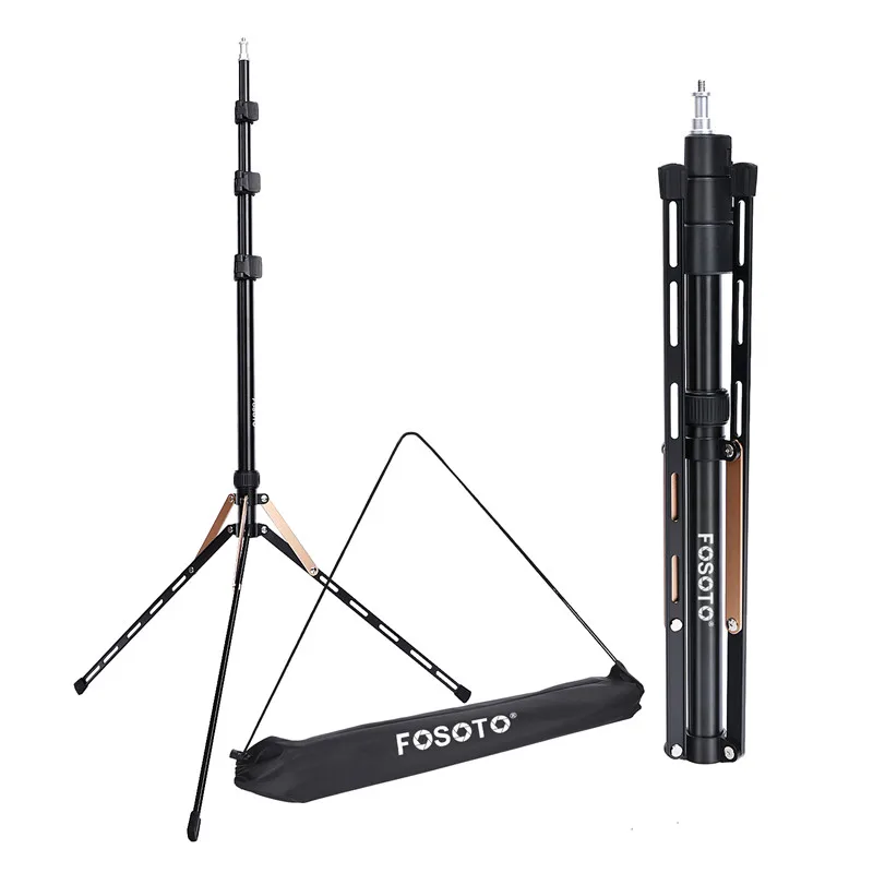 

Fosoto 1.9m Led Light Tripod Stand Bag Head Softbox For Photo Studio Ring Photographic Lighting Flash Umbrellas Reflector Camera