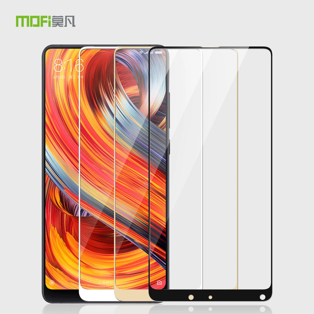 Для Xiaomi MIX 2 стекло закаленное MOFi оригинал для MIX2 защитная пленка полное покрытие