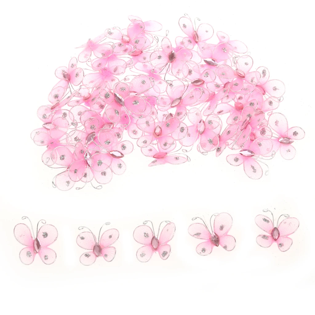 

50x Beautiful Mini Butterfly Hair Clips Hair Accessories for Girls and Women