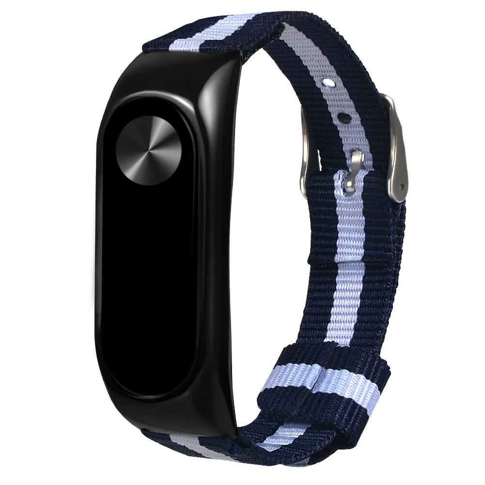 

For Xiaomi Mi Band 2 Fashion Navy Nylon Canvas Sport Strap Wristband Replacemen