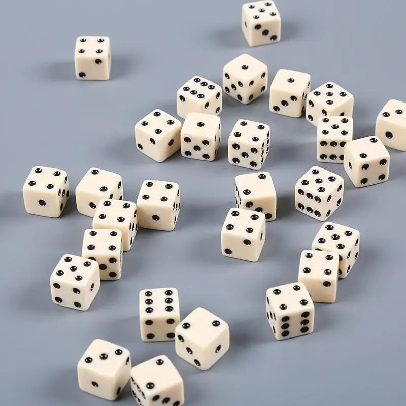 10 шт. 12 мм белый Кубики 6 Гранник Портативный настольные игры Dice азартных игр