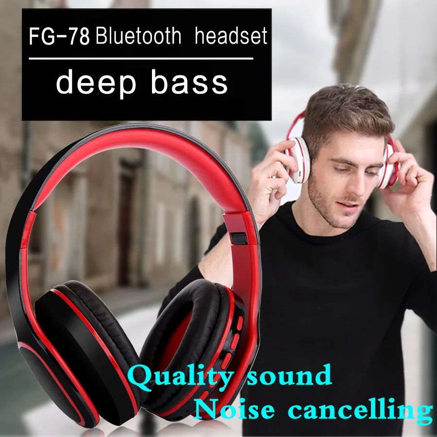 Наушники Беспроводные складные со встроенным микрофоном и поддержкой Bluetooth 4