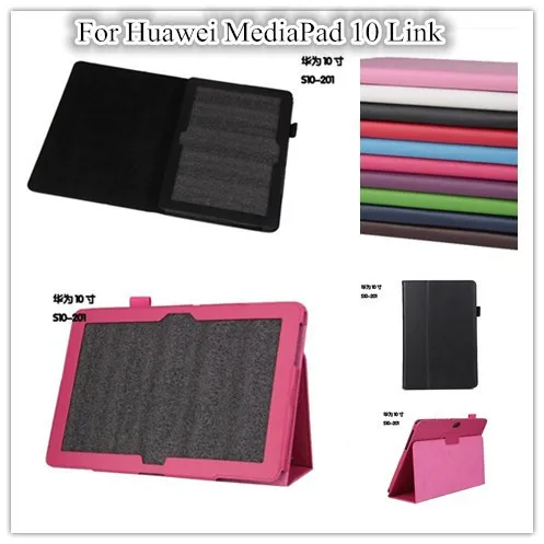 

Stand Leather case for mediapad 10 fhd tablet Smart case for huawei mediapad 10 Link cover case +Screen Protectors