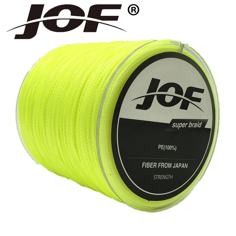 Jof серии 150 м 4 пряди Multifilament Рыбная ловля линии супер сильным pe 4 цвета 8-100LB Плетеный Рыбная ловля линии