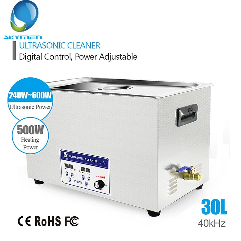 

SKYMEN 30L 240W-600W Ultrasonic Cleaner Bath with Ultrasonic Power Adjustable Industry Ultrasonic Cleaner