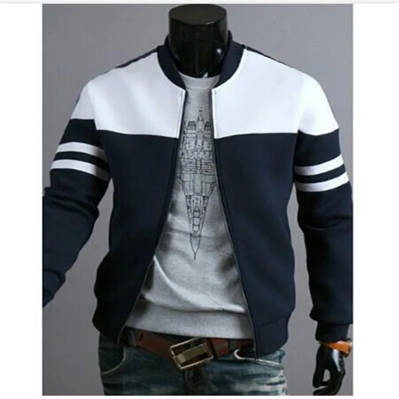 

2018 Spring Autumn Hoody Jackets Men Hoodies Sweatshirts Fashion Patchwork Stripe Slim Fit Hoodie Men Male Man Tracksuits