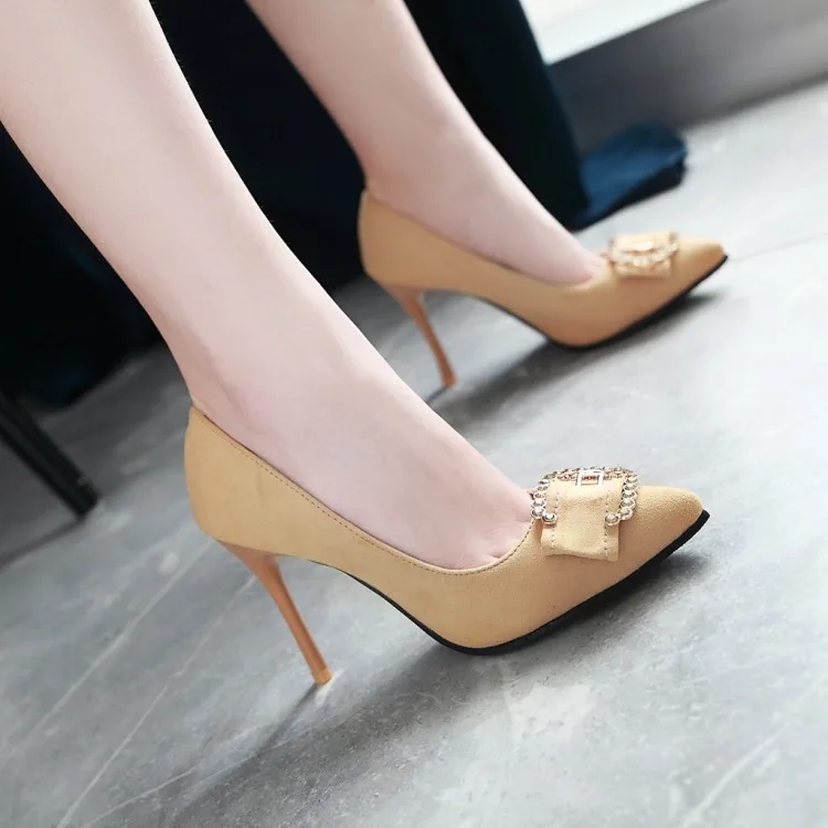 

Big Size 11 12 13 14 15 ladies high heels women shoes woman pumps spike Package the heel Pointed Shallow mouth