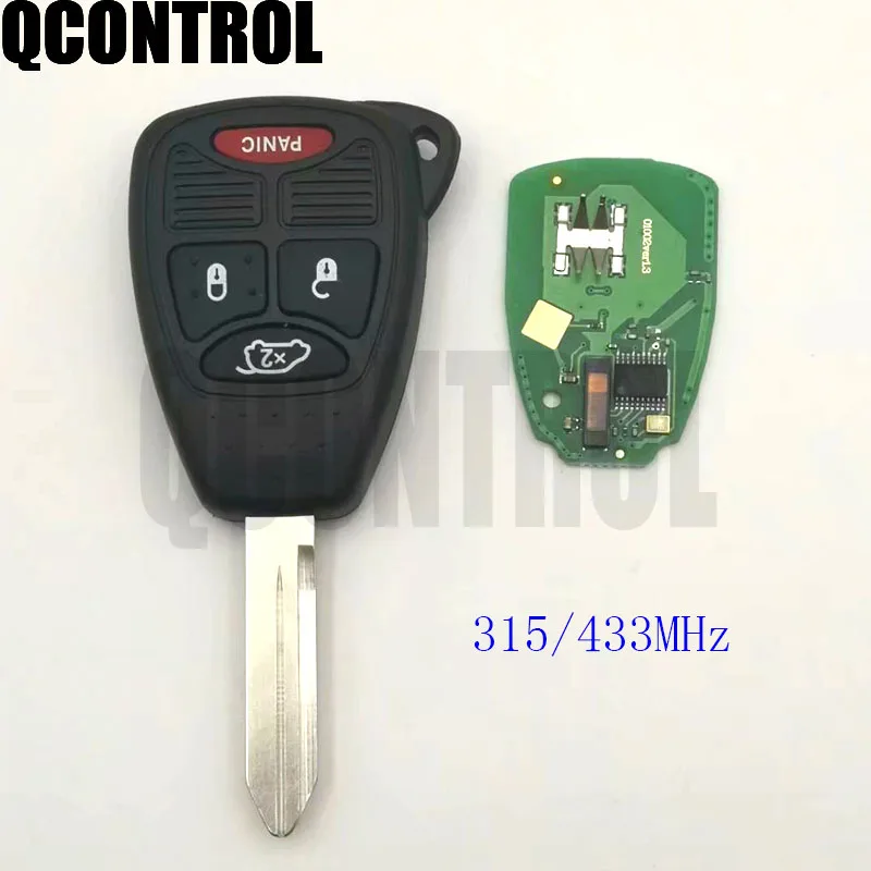 QCONTROL Автомобильный ключ автомобиля пульт дистанционного управления для Chrysler Town и страны Aspen 200 300 PT Cruiser Sebring chicfica 433 МГц ID46 чип