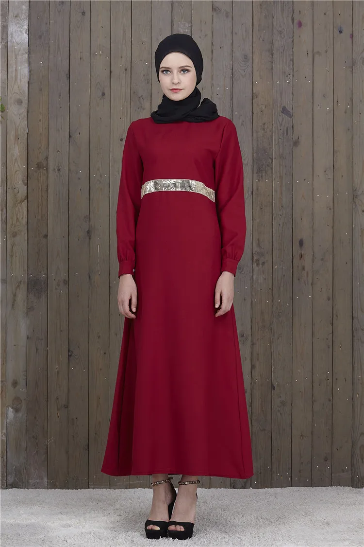 Abayas женская мусульманская одежда длинный рукав модный хиджаб платья макси мусульманское платье Бангладеш Кафтан Дубай, Турция халат CN-092