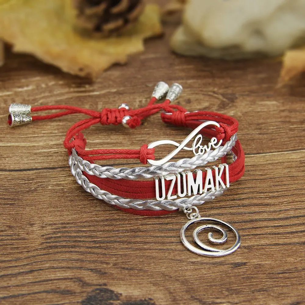 

New Style Infinity Love Uzumaki Charm Customized Wristband friendship Bracelets