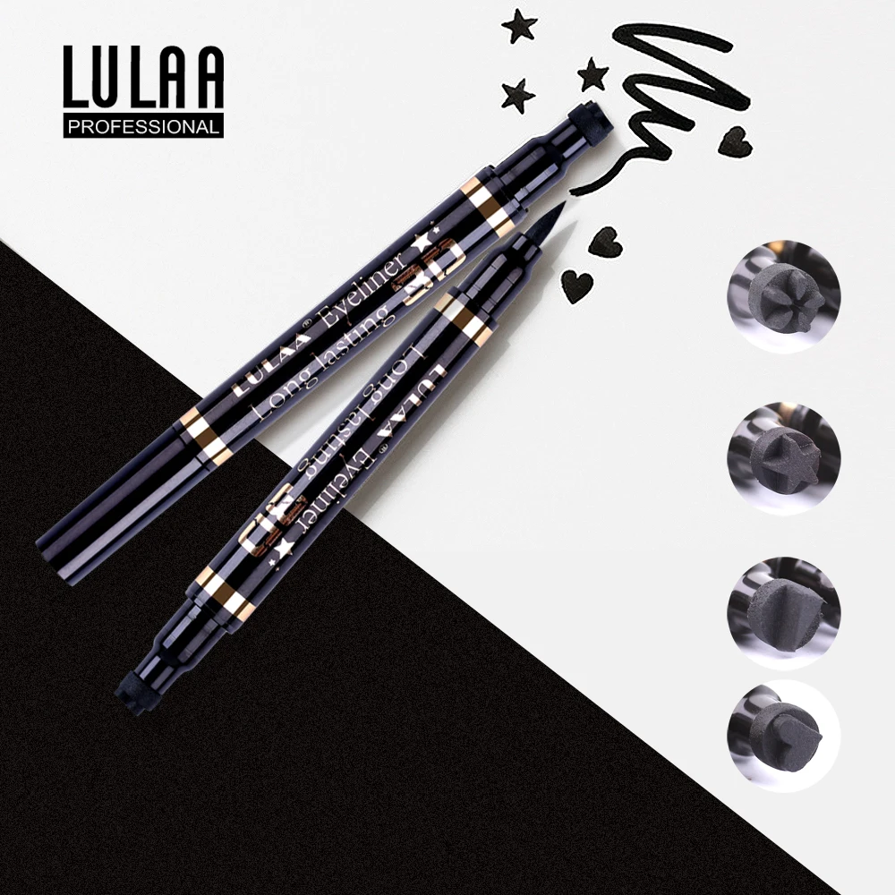1PC Waterproof Double Head Stamp Eyeliner Pen Stamping Eye Liner Pencil Makeup Cosmetic Tools Long Lasting | Красота и здоровье