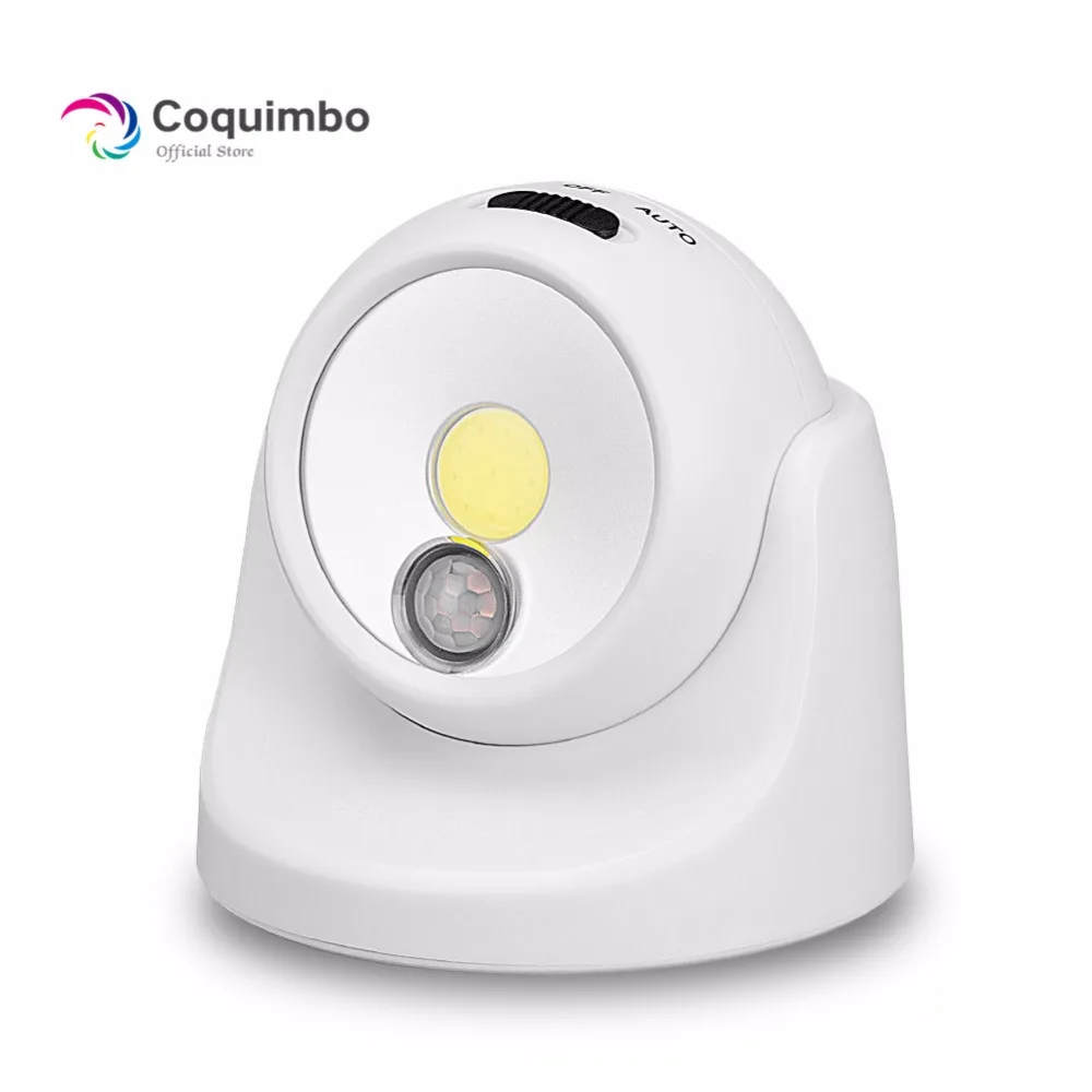 

COB LED Lamp With Motion Sensor USB Rechargeable PIR Sensor Night Light 360 Degree Rotation Outdoor Hallway Sensor Lamp
