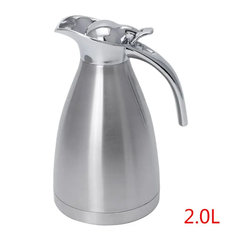 Stainless Steel Vacuum Insulation Pot Hot Water Kettle Thermo Jug 1.5L 2.0L - Цвет: 2L