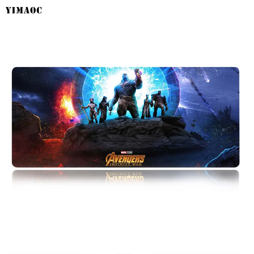 YIMAOC Art танос Мстители Мышь Pad 40x90 см компьютер Мышь pad Anti-скольжения натуральный каучук игровой коврик для мыши - Цвет: MP3 40x90cm