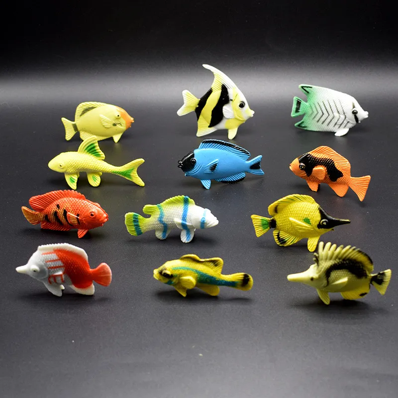12 Pcs Set Warna Warni Lucu Ikan Tropis Kehidupan Laut Kartun Anime Gambar Ikan Tangki Aksesoris Hadiah Untuk Anak Anak Figma Bibit Mainan Aksi Figur Aliexpress