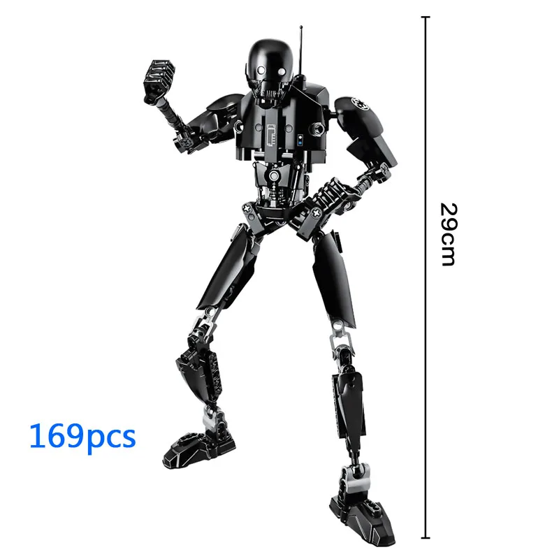 Звездные войны Дарт Вейдер Кайло Рен Рей Финн Джанго Фетт K-2SO скариф Штурмовик общий гривус строительный блок сборная фигурка игрушка - Цвет: K-2SO
