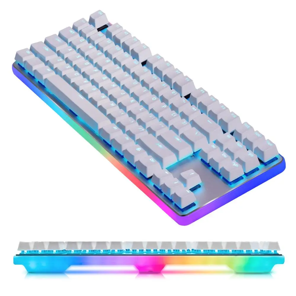 Механическая клавиатура GANSS 360 ° RGB с подсветкой бесшумная красная игровая Cherry MX