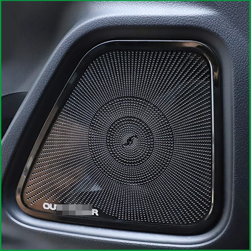 

For Mitsubishi Outlander 2013-2018 Interior Door Speaker Ring Circle Cover Sound Audio Speaker Sticker Molding Trim Car Styling