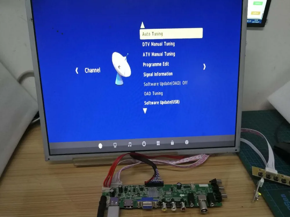 DVB-T2/DVB-T/DVB-C ЖК цифровой телевизор драйвер плата контроллера комплект 1" M190A1-L0A/L02 M190PW01 1440*900 ЖК-плата контроллера DIY комплект