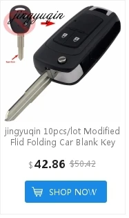 Keyforkess 10 pz/lotto 3 Pulsante di Vibrazione Pieghevole Chiave Dell'automobile Borsette A Distanza di Copertura Fob per Ford Fiesta Focus C Max Ka -