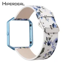 HIPERDEAL Новинка Высокое качество цветочный кожаный ремешок замена ремешок и рамка держатель оболочки для Fitbit Blaze 18Jan18 Прямая поставка F