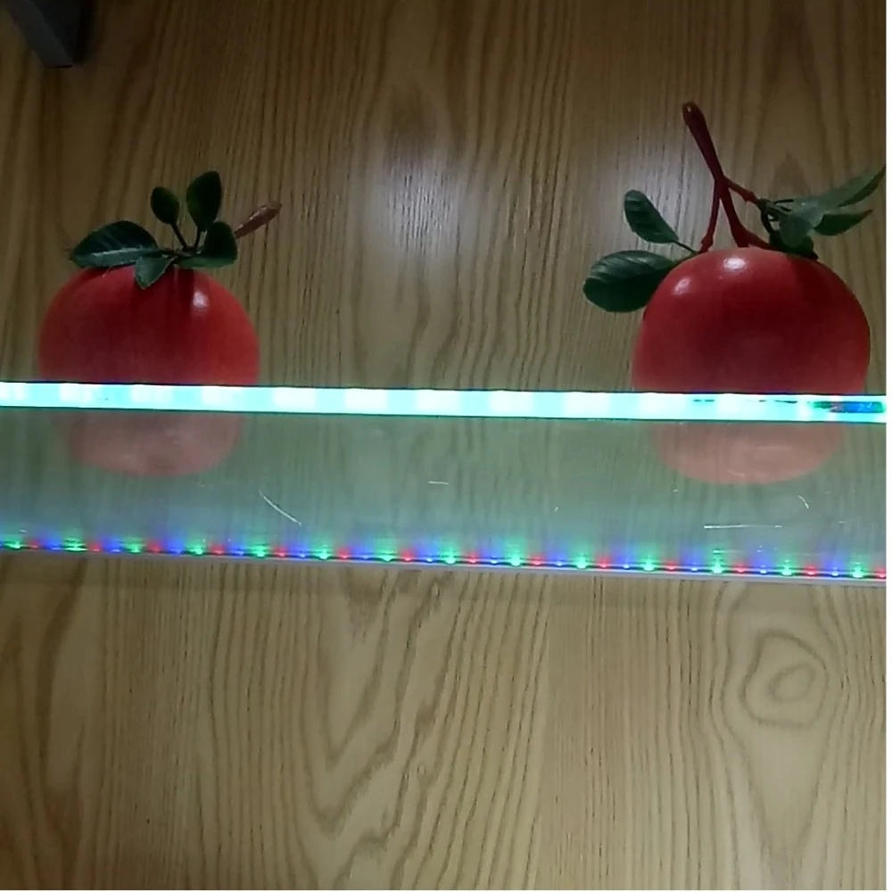 2 шт. X70cm длина, RGB или синий белый цвет SMD led бар свет для зажима 8 мм стеклянная полка clic led алюминиевая полоса свет шкаф