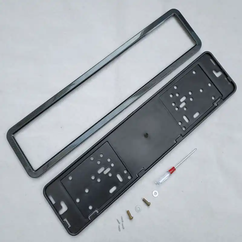 License Plate Frame Plate Holder Number Frame Plate Cover License Plate Screw Stainless Steel Carbon Fiber And Plastic