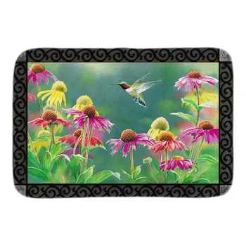 

Sunflower Painting Doormat Beautiful Spring Indoor Outdoor Door Mats For Living Room Bedroom Soft Short Plush Fabric Floor Mats