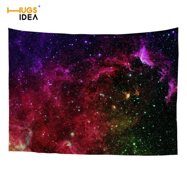 HUGSIDEA 3D Вселенная космическая галактика настенный гобелен домашний пейзаж украшение декор на потолок стены вручение путешествия пляжное пиное одеяло - Цвет: D0351Z14