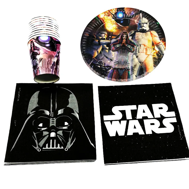60pcs/lot star wars plates cups napkins baby shower party decoration