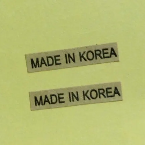 

25mm X 5mm Spot Made in Korea Label Paper Product Origin Label Transparent Bottom Black MADE IN KOREA Sticker Free Shipping