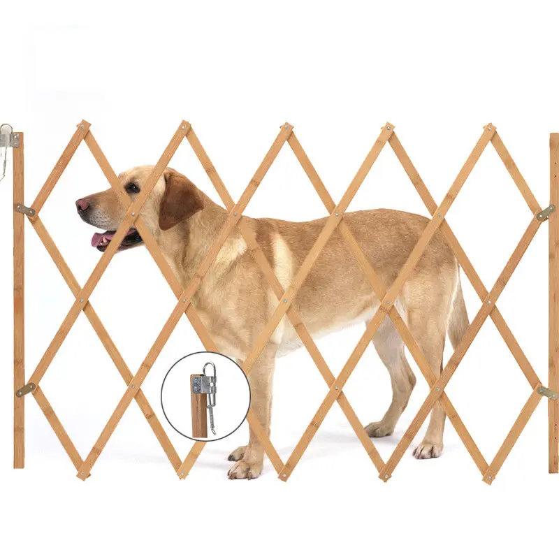 Celldeal Adjustable Dog Barrier Lin 60 108cm Natural White Barrier