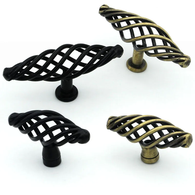 MEGAIRON Bird Cage Door Handles Vintage Kitchen Cupboard Handles