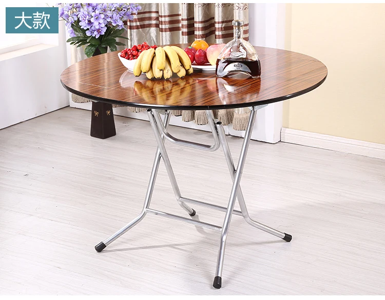 Folding square round table small family home folding dining table multifunctional table