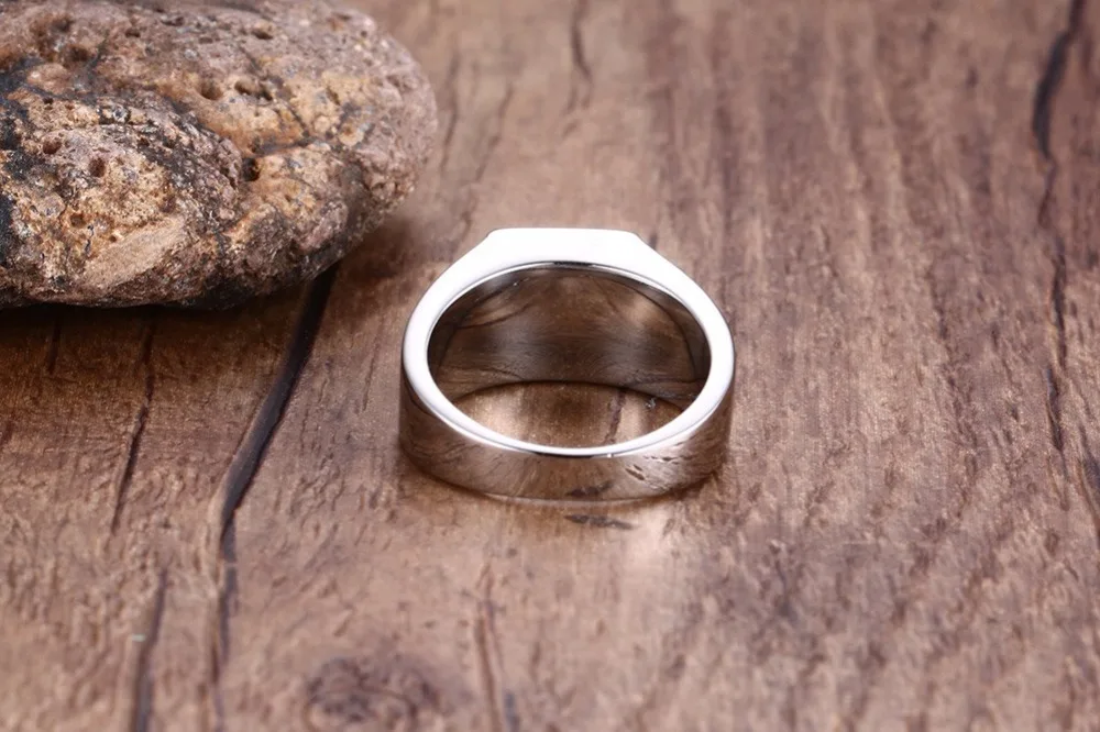 Модные мужские кольца из нержавеющей стали массивные кольца с прямоугольным синим камнем обручальное кольцо Модные ювелирные изделия anel masculino
