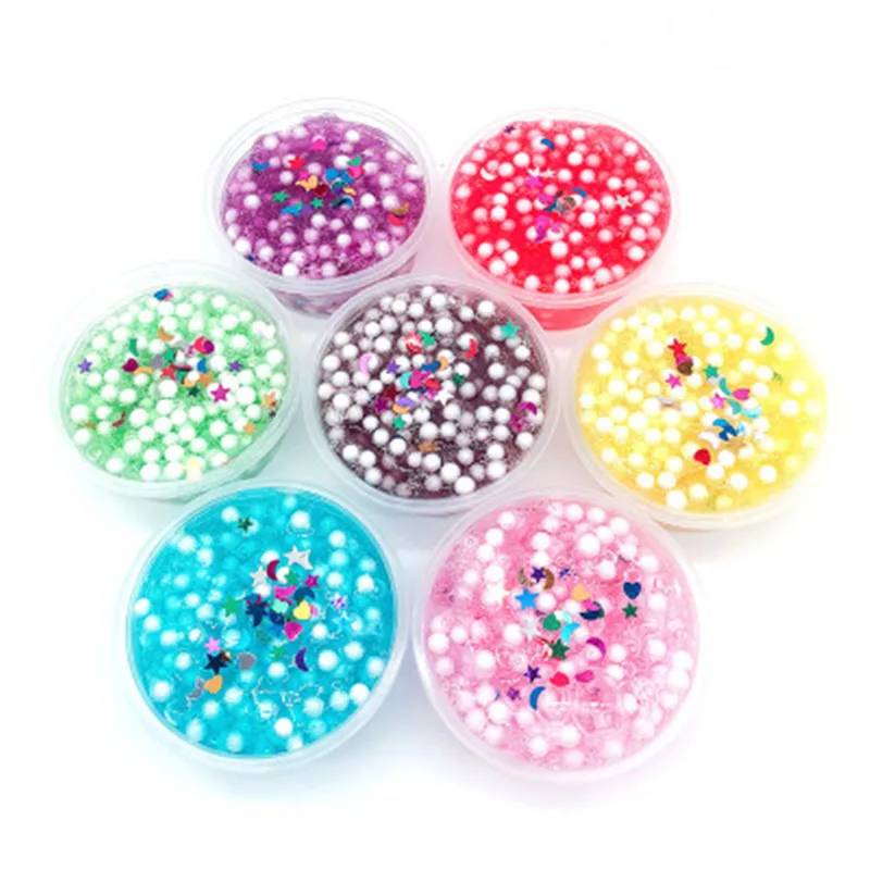 

Color ball Slim crystal mud non-stick hand modeling clay DIY boxed 60ml decompression toy decompression vent mud soft clay