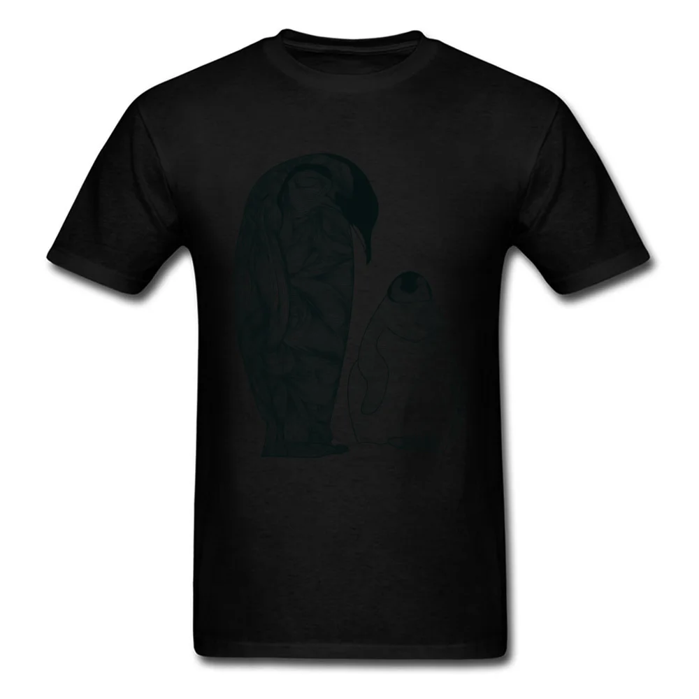 Normal Short Sleeve Tops Tees ostern Day O Neck All Cotton Young T-shirts Emperor Penguins Normal T-shirts Dominant Emperor Penguins black