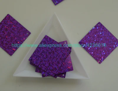 25 г 30 мм 1 или 2 отверстия, квадратная форма ПВХ свободные блестки для рукоделия пайетки, швейные украшения одежды DIY аксессуары - Цвет: Purple