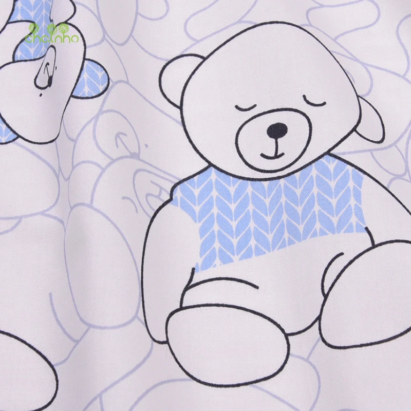 Chainho 2019 Новая серия Cute Bear печатная саржевая хлопчатобумажная ткань Лоскутная